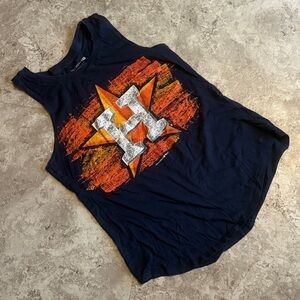 5th & Ocean Navy Blue Tank with Orange and White Design Houston Astros Baseball